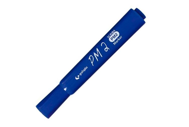 ROTULADOR PERMANENTE SCRIBA PM2 AZUL GRAFOPLAS