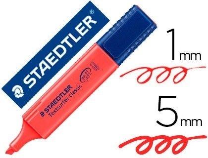 ROTULADOR FLUORESCENTE STAEDTLER TEXTSURFER CLASSIC 364 ROJO