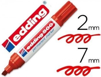 ROTULADOR EDDING 500 ROJO