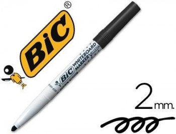 ROTULADOR PIZARRA BLANCA VELLEDA 1741 BIC NEGRO PUNTA REDONDA
