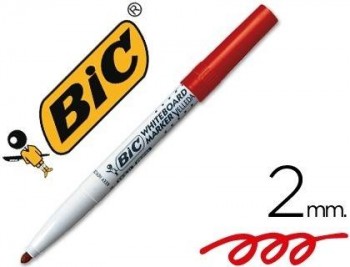 ROTULADOR PIZARRA BLANCA VELLEDA 1741 BIC ROJO PUNTA REDONDA