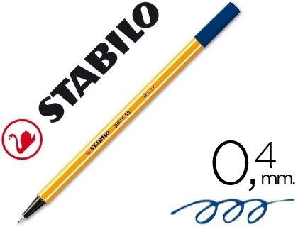 ROTULADOR STABILO PUNTA DE FIBRA POINT 88 AZUL OSCURO 88/41 0,4 MM COD 31584