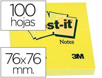 TACOS NOTAS POST-IT 76X76 REF. 654 3M