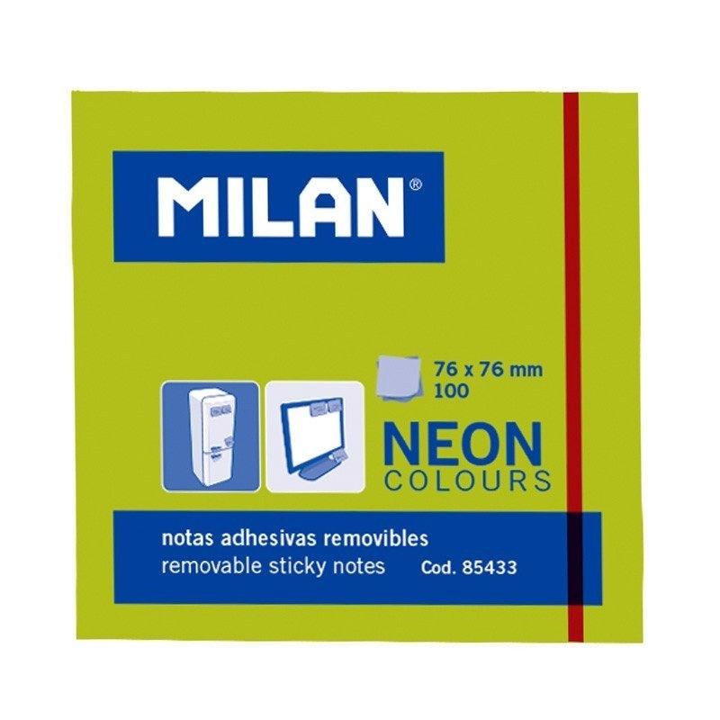 TACO NOTAS ADHESIVAS 76X76 MILAN VERDE NEON