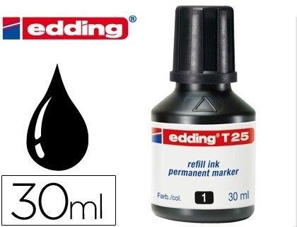 FRASCO TINTA EDDING T-25 NEGRO