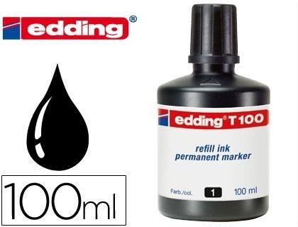 FRASCO TINTA EDDING T-100 NEGRO