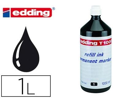 FRASCO TINTA EDDING T-1000 1 LITRO NEGRO