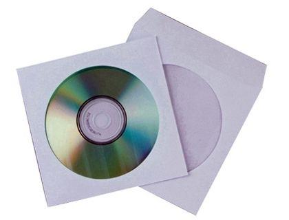 SOBRE PARA CD Q-CONNECT CON VENTANA TRANSPARENTE Y SOLAPA -PACK DE 50 UNIDADES COD. 31728
