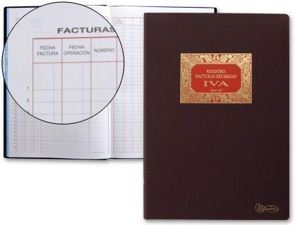 LIBRO MIQUELRIUS N. 65 FOLIO 100 HOJAS -FACTURAS RECIBIDAS COD 4679