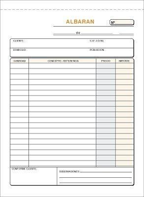 TALONARIO LOAN ALBARANES T-120 1/4 NATURAL DUPLICADO