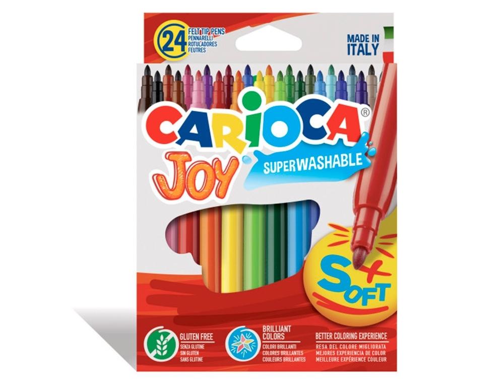 CAJA 24 ROTULADORES FIBRA CARIOCA JOY