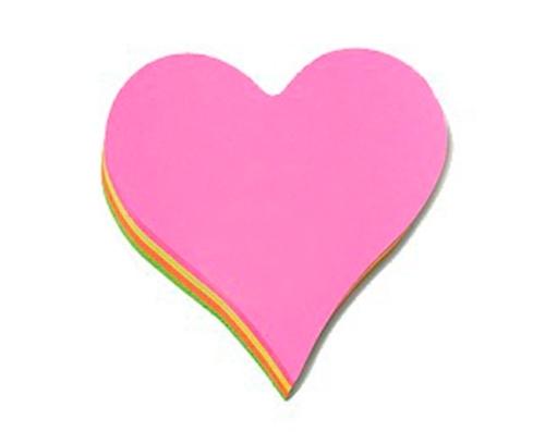 CUBO 200 HOJAS NOTAS ADHESIVAS ERICH KRAUSE CORAZON