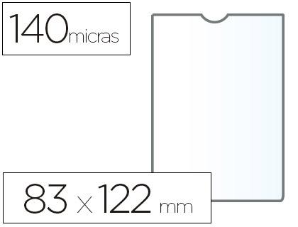 CAJA 100 FUNDAS PORTACARNETS 80Q 82X122 PVC TRANSPARENTE 140 MICRAS ESSELTE RF 46004