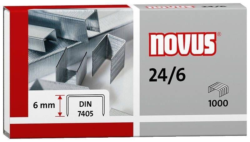 CAJA 1.000 GRAPAS NOVUS 24/6 GALVANIZADA