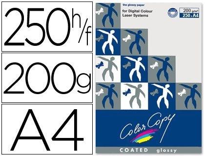PAPEL FOTOCOPIADORA COLOR COPY GLOSSY DIN A4 200 GRAMOS PAQUETE 250 HOJAS COD. 31679