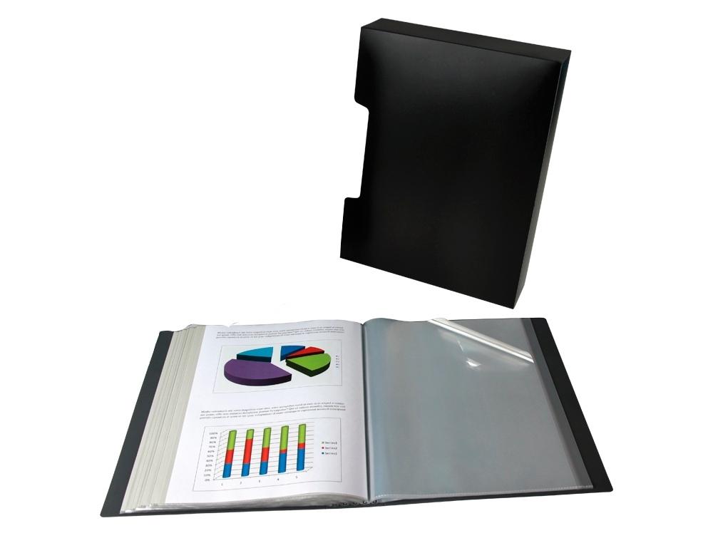 CARPETA 100 FUNDAS DIN A4 PERSONALIZABLE PRYSE NEGRA