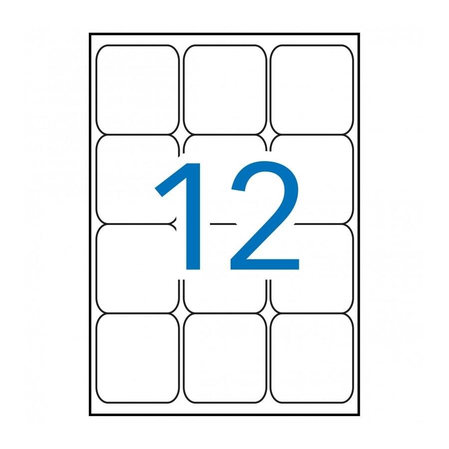 CAJA 100 H. ETIQUETAS BLANCAS ILC 63,5 X 72,0 APLI RF 2416