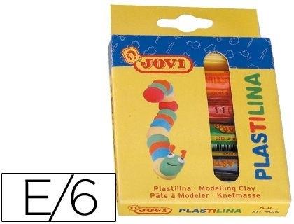 ESTUCHE 6 BARRAS 15 GRS DE PLASTILINA JOVI COLORES SURTIDOS