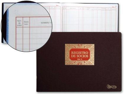 LIBRO MIQUELRIUS N. 13 FOLIO APAISADO 100 HOJAS -REGISTRO DE SOCIOS COD 4648