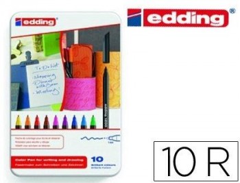 ROTULADOR EDDING PUNTA FIBRA 1200 CAJA DE 10 ROTULADORES PUNTA REDONDA 0.5 MM COD. 25824