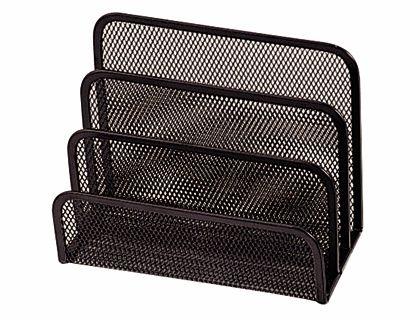 SOPORTE PARA CARTAS Q-CONNECT -METALICO REJILLA NEGRO -175X140X82 MM