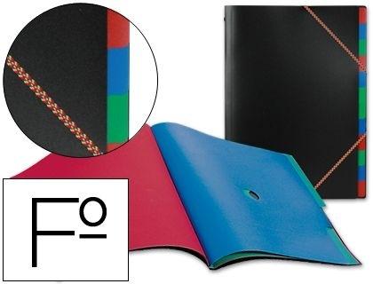 CARPETA BEAUTONE CLASIFICADOR 34735 POLIPROPILENO FOLIO NEGRA -PORTAFIRMAS -12 DEPARTAMENTOS COD 19998