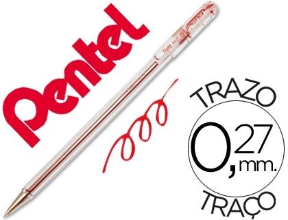 BOLIGRAFO PENTEL SUPERB BK-77 COLOR ROJO