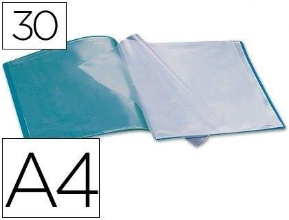 CARPETA LIDERPAPEL ESCAPARATE 37923 30 FUNDAS POLIPROPILENO DIN A4 VERDE COD. 23035