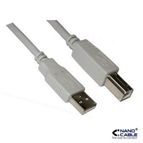 CABLE USB NANOCABLE 2.0 IMPRESORA, TIPO A/M-B/M, 1.8 M