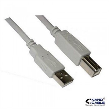 CABLE USB NANOCABLE 2.0 IMPRESORA, TIPO A/M-B/M, 1.8 M