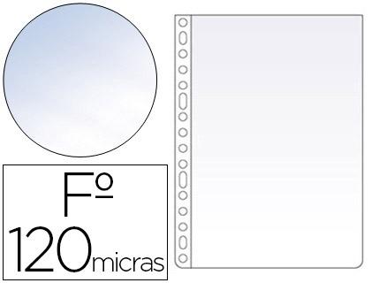 CAJA 100 FUNDAS MULTITALADRO POLIPROPILENO 120 MICRAS FOLIO LISO CRISTAL ESSELTE 46101