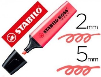 ROTULADOR FLUORESCENTE STABILO BOSS ROJO