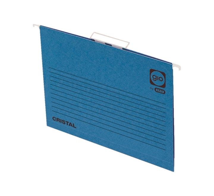 CAJA 25 CARPETAS COLGANTES GIO FOLIO AZUL