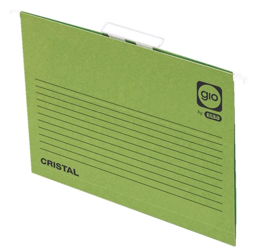CAJA 25 CARPETAS COLGANTES GIO FOLIO VERDE