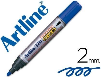 ROTULADOR ARTLINE MARCADOR PERMANENTE 170 AZUL -PUNTA REDONDA 2MM -ANTISECADO COD. 25661