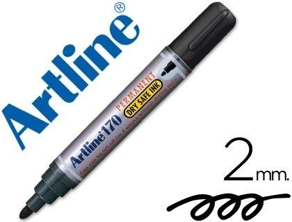 ROTULADOR ARTLINE MARCADOR PERMANENTE 170 NEGRO -PUNTA REDONDA 2 MM -ANTISECADO COD. 25660