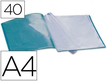 CARPETA LIDERPAPEL ESCAPARATE 37933 40 FUNDAS POLIPROPILENO DIN A4 VERDE COD. 23039