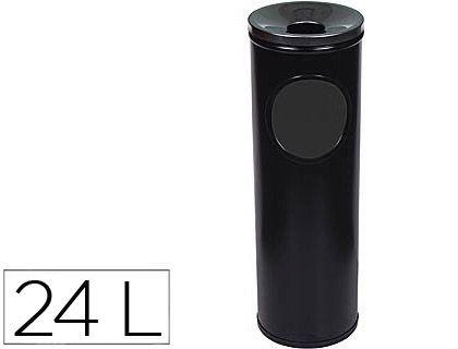CENICERO PAPELERA REDONDO 401 NEGRO -METALICO -MEDIDA 66X21.5 CM COD. 23283 SIE