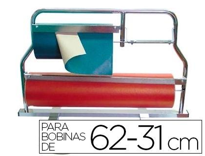 PORTARROLLO MOSTRADOR CORTA PAPEL PINTADO PARA BOBINAS DE 62-31 CM COD. 00428