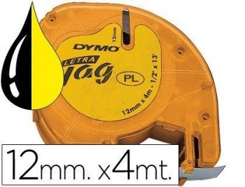 CINTA DYMO TAG AMARILLA 12MM X 4M S0721620