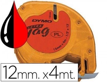 CINTA DYMO TAG ROJO 12MM X 4M S0721630 / 91203