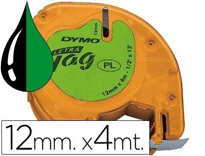 CINTA DYMO TAG VERDE 12MM X 4M S0721640 / 91204