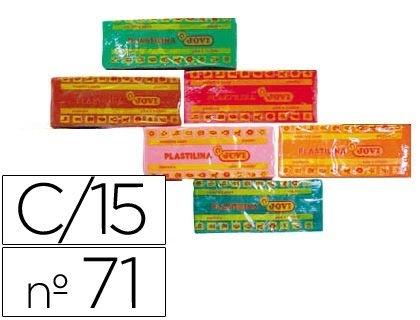 PLASTILINA JOVI 71 SURTIDA -TAMAÑO MEDIANO 150 GR -CAJA DE 15 UNIDADES COD. 06200