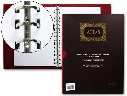 LIBRO MIQUELRIUS DIN A4 -ACTAS -CON 100 HOJAS MOVIBLES COD. 20575