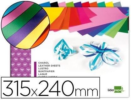 BLOC TRABAJOS MANUALES LIDERPAPEL CHAROL 240X315MM 10 HOJAS COLORES SURTIDOS COD. 00759