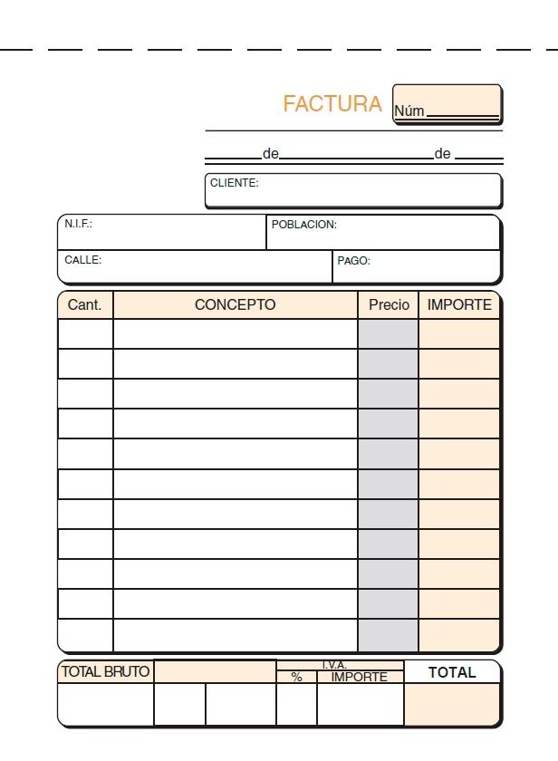 TALONARIO LOAN FACTURAS T-68 1/8 NATURAL DUPLICADO
