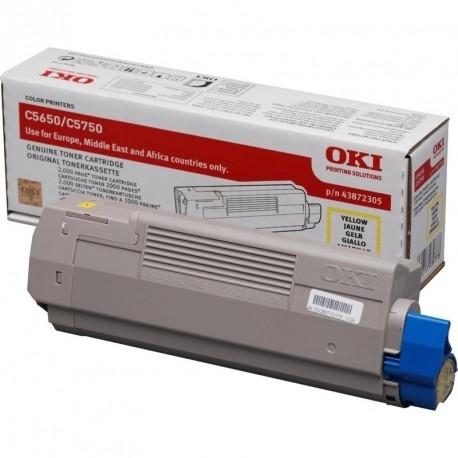 TONER OKI C5650 / C5750 AMARILLO - 43872305